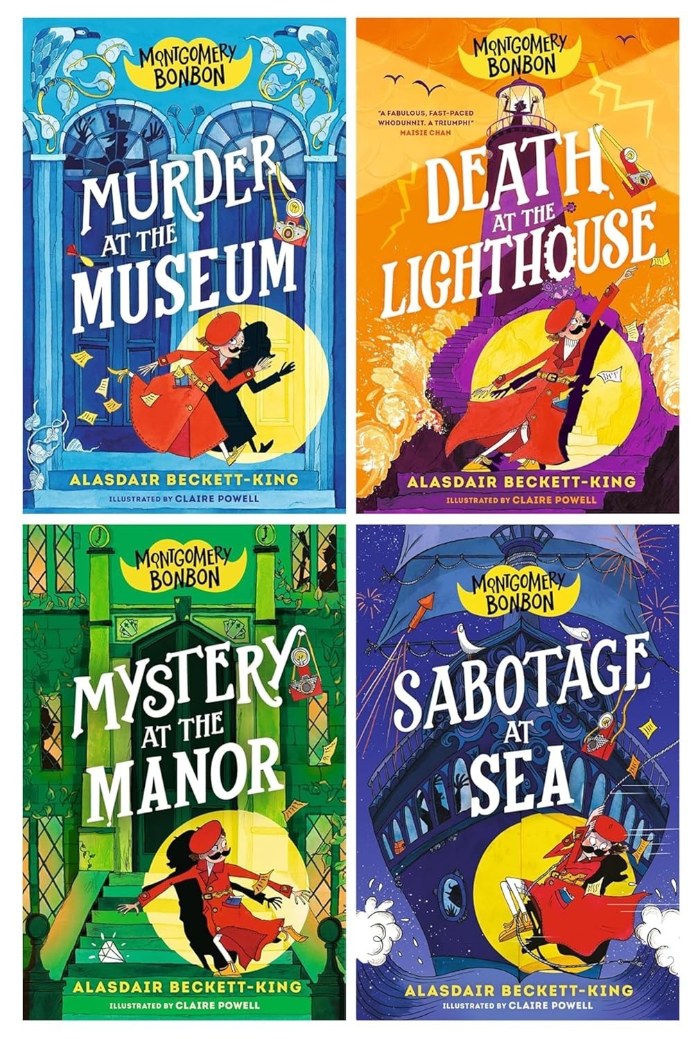 Montgomery Bonbon Series 4 Books Collection Set By Alasdair Beckett-King  Murder