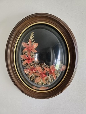 Natural Orchids & Palaa Fern Handmade Framed Art with 24K Gold from Hawaii
