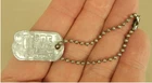Vintage 1964 Hasbro GI Joe Action Figure Dog Tag with Bead Chain C5