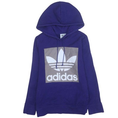 Adidas Damen lila Pullover Hoodie Größe 10 Baumwollmischung Logo Design