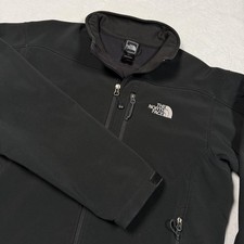 The North Face Apex Jacket Mens Medium Black Full Zip Softshell Windbreaker