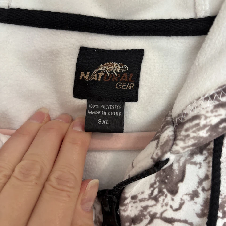 Natural Gear Men's 3XL Hunting Jacket Camo Full Zip with Pockets w/ Hood - Image 2 of 4