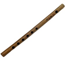 Wooden Flute Carved Wood Fife brown