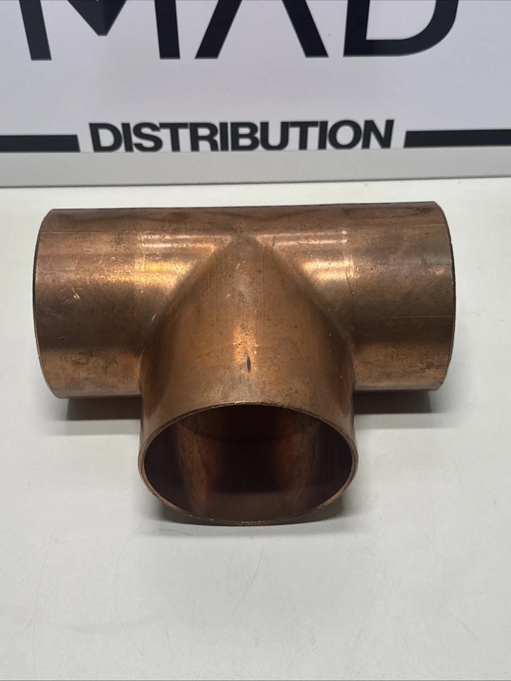 4" x 4" x 4" Inch C x C x C Sweat Copper Tee Plumbing Fitting - Image 2 of 3