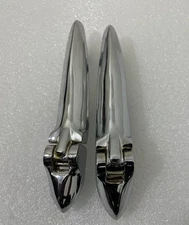 Pair of 1940 Trunk Lid Hinges 5" Reproduced Chrome Plated #B846