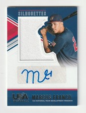 2018 Panini Stars & Stripes USA Baseball #128 Marcus Franco Relic / Auto RC /199