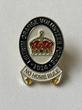 Leitrim Orange Volunteer Force 1914 No Home Rule Pin Badge.
