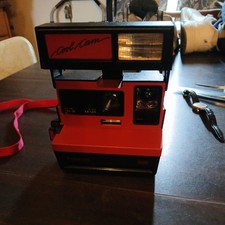 Vintage Polaroid Cool Cam 600 Instant Film Camera - Red  Black UNTESTED skd