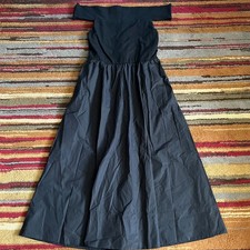 NWT Gap Maxi Dress Women Size Large Tall Black Cotton Blend Flowy Boho