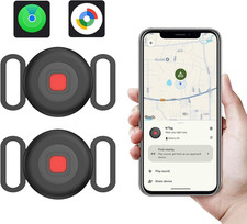 Dog Tracker 2 Pack, Pet Tracker for Dogs, Bluetooth Dog Tracking Tag Works with
