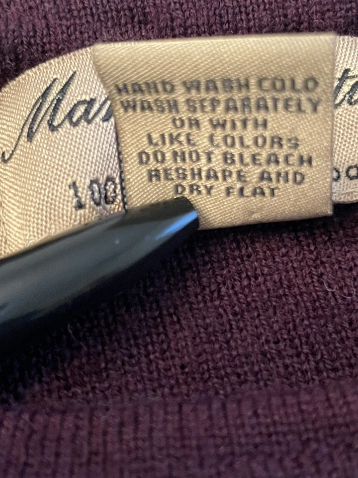 Suéter Marisa Christina 100 % lana merino pequeño granate para mujer PS Foto 4 de 4