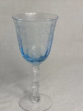 Fostoria Crystal NAVARRE Blue LARGE CLARET WINE GLASS ~MULTIPLE AVAILABLE
