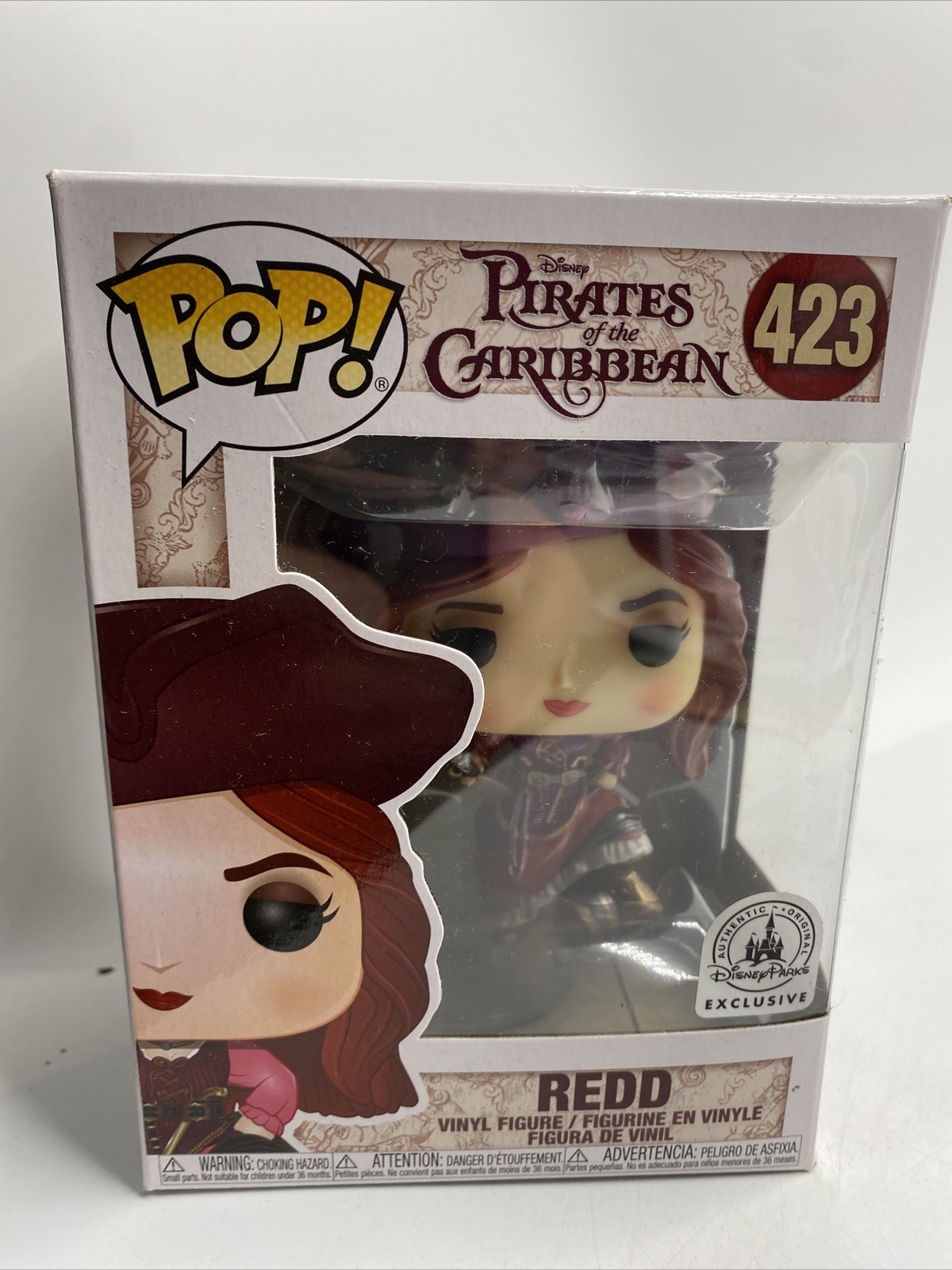 Parques Disney Funko Pop Piratas Del Caribe Redd #423 Libras Esterlinas