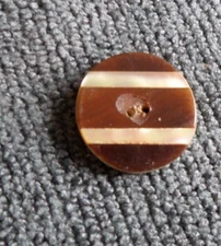 Vintage MOP Mother of Pearl Inlay Button 3/4" Inch