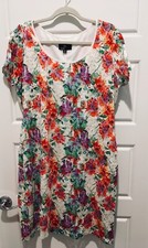 Ronni Nicole Woman’s Extra Large Lace Off White Multi Short Sleeve Dress NWT