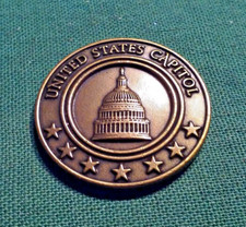 Vintage SOUVENIR Bronze Coin TOKEN US CAPITOL BUILDING WASHINGTON DC & USA Seal