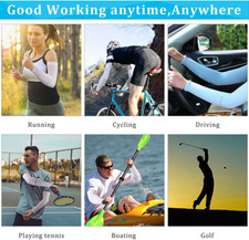 5 Pares De Mangas De Brazo Para Hombres Y Mujeres Proteccion Solar UV Brazos