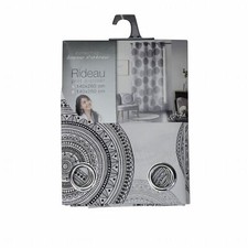 Tende Passante Effetto Lino Douceur D'Intérieur - Coppia 120x60 Cm, Poliestere, Grigio - Foto 2