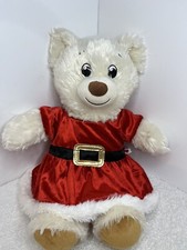 Build A Bear In Mrs. Claus Red Christmas Dress White Bear 15 Inch 2021