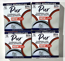 4 Packs Of 12 Pur Canning Lids Regular Mouth BPA Free
