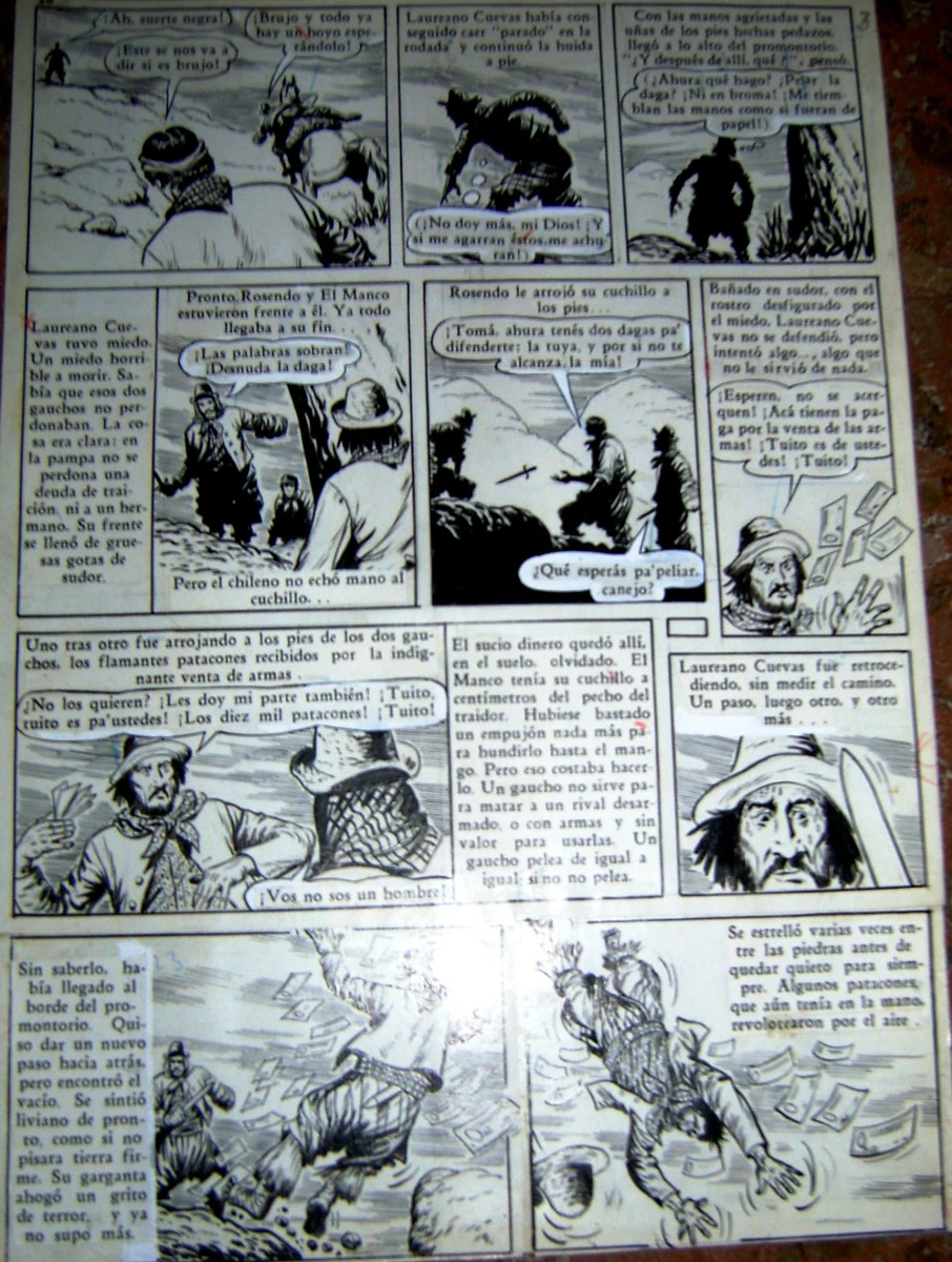 906px x 1200px - 1960 EDUARDO MIRANDA ORIGINAL ART PAGE WESTERN COMIC ARGENTINA GAUCHOS |  eBay