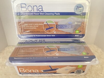 BONA Hardwood Floor Wer Cleaning Pads New Sealed x2 Boxes BONA Sustem H15