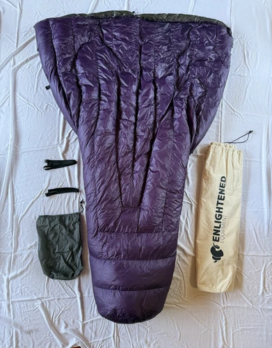 Enlightened Equipment Enigma 20° Quilt 950 Fill Down Draft Collar Regular Sizing