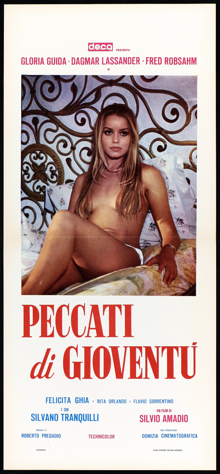 Locandina originale film Peccati di gioventù (1975) - Regia di Silvio Amadio