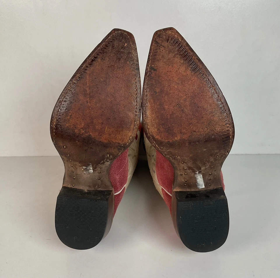 Botas de Vaquera Justin Colección Vintage 7 B Incrustación Rompecorazones Foto 2 de 4