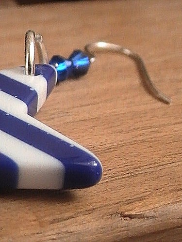 star earrings striped nautical USA beach summer - Picture 9 of 11