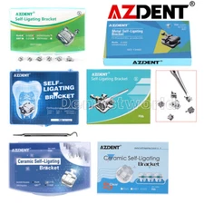 AZDENT Dental Orthodontics Self-Ligating Brackets Braces Roth MBT 022 3-4-5Hooks
