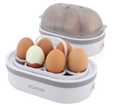 Bomann Egg Boiler EK6130 Boiled Egg Cooking Machine Maximum 6 Soft Medium Hard