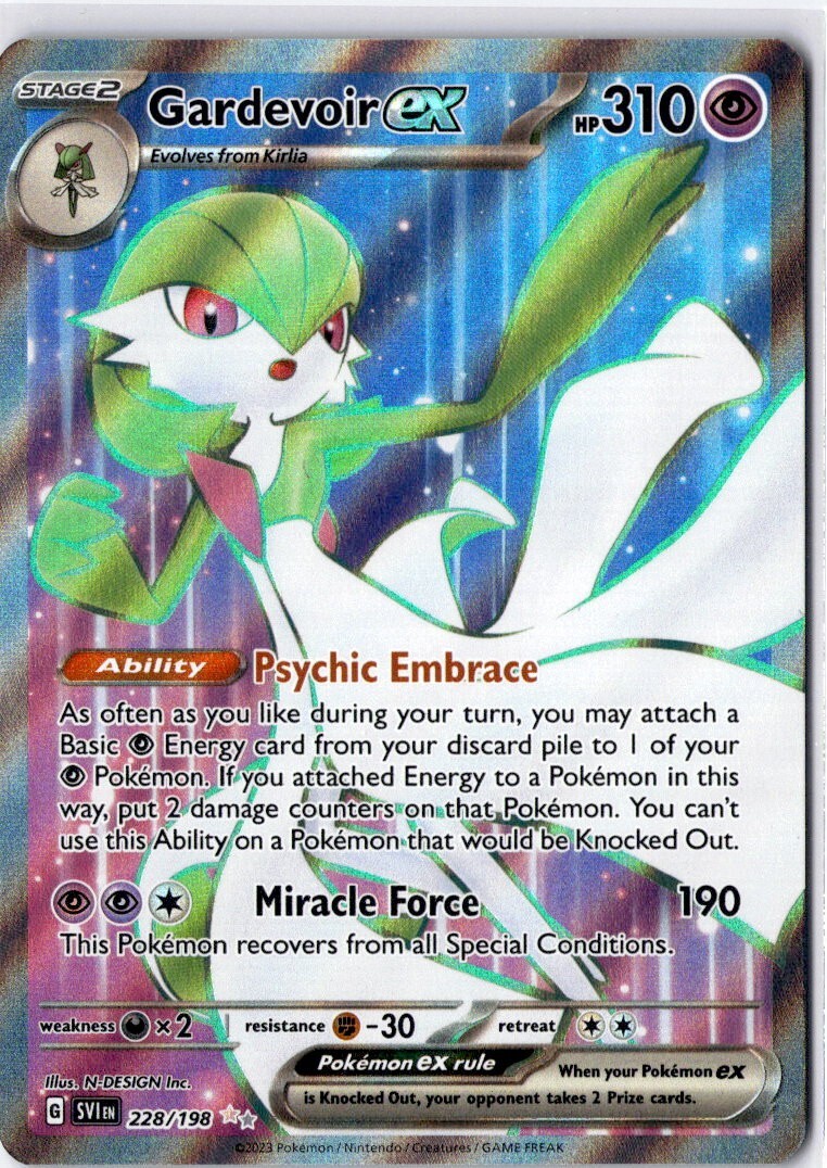 Pokemon Gardevoir ex 228/198 - Scarlet & Violet - Full Art Near Mint English