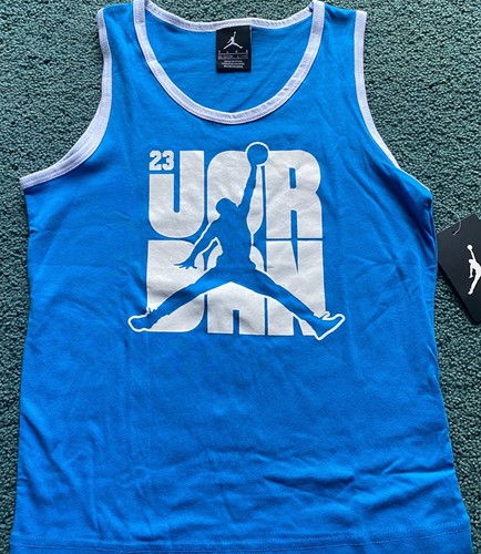 NWT Nike Air Jordan Little Boys 6 Light Blue/White Tank Top/Dri-Fit Shorts Set - Picture 2 of 3