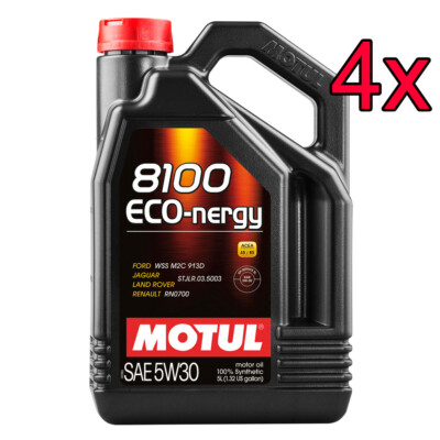 [Case of 4] Motul 8100 ECO-Nergy Full Synthetic 5W-30 Engine Motor Oil 5L