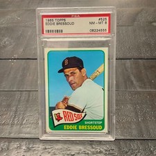 1965 Topps Eddie Bressoud #525 *Red Sox* PSA 8 NM-MT