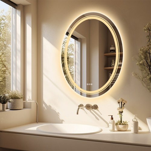 Badspiegel Mit Led Beleuchtung Wandspiegel Lichtspiegel Bluetooth Uhr Schalter - Bild 5 von 20