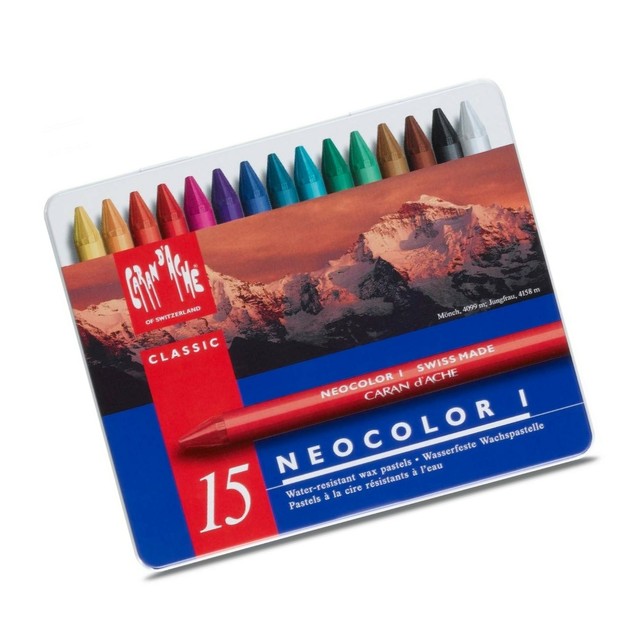 Neocolor I WaterResistant Wax Pastels, 15 Colors eBay