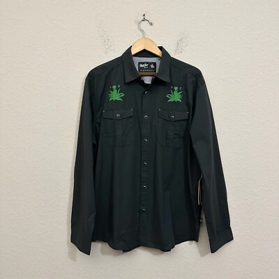 NWT HOWLER BROS Austin FC Verde 2021 Long Sleeve Gaucho Snap Shirt in Gray Sz L