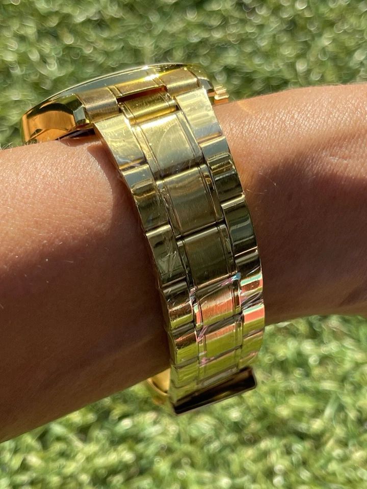 SWIDU Hombre Reloj de Lujo Muñeca Moda Acero Inoxidable SWI 021 Cuarzo Tono Dorado Foto 4 de 4