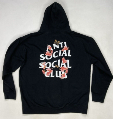 Anti Social Social Club ASSC Kkoch Full Zip Hoodie Men XL Black 