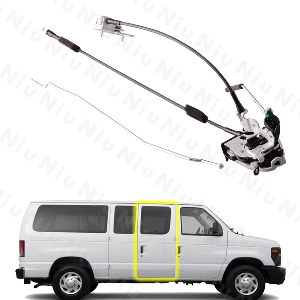 Atuador de trava de porta lateral direita 60% articulado compatível com Ford E150 E250 E350 E450 Super Duty - Imagem 2 de 4