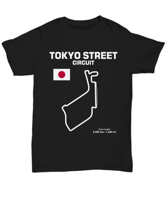 Track Outline Series Tokyo Street Circuit  - Unisex Tee