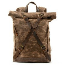 Motorcycle Backpack Craftride CR3 waxed Canvas Backpack 13Ltr in brown