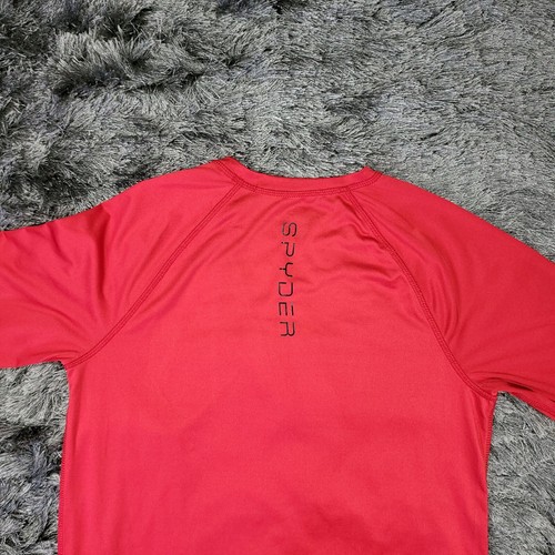 Spyder Swim Compression Shirt Kids XL (18-20) Red Performance Short Sleeve Logo - Picture 11 of 14
