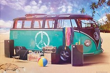 Volkswagen  Camper Party Poster, 24-Inch by 36-Inch - New, FREE Shipping