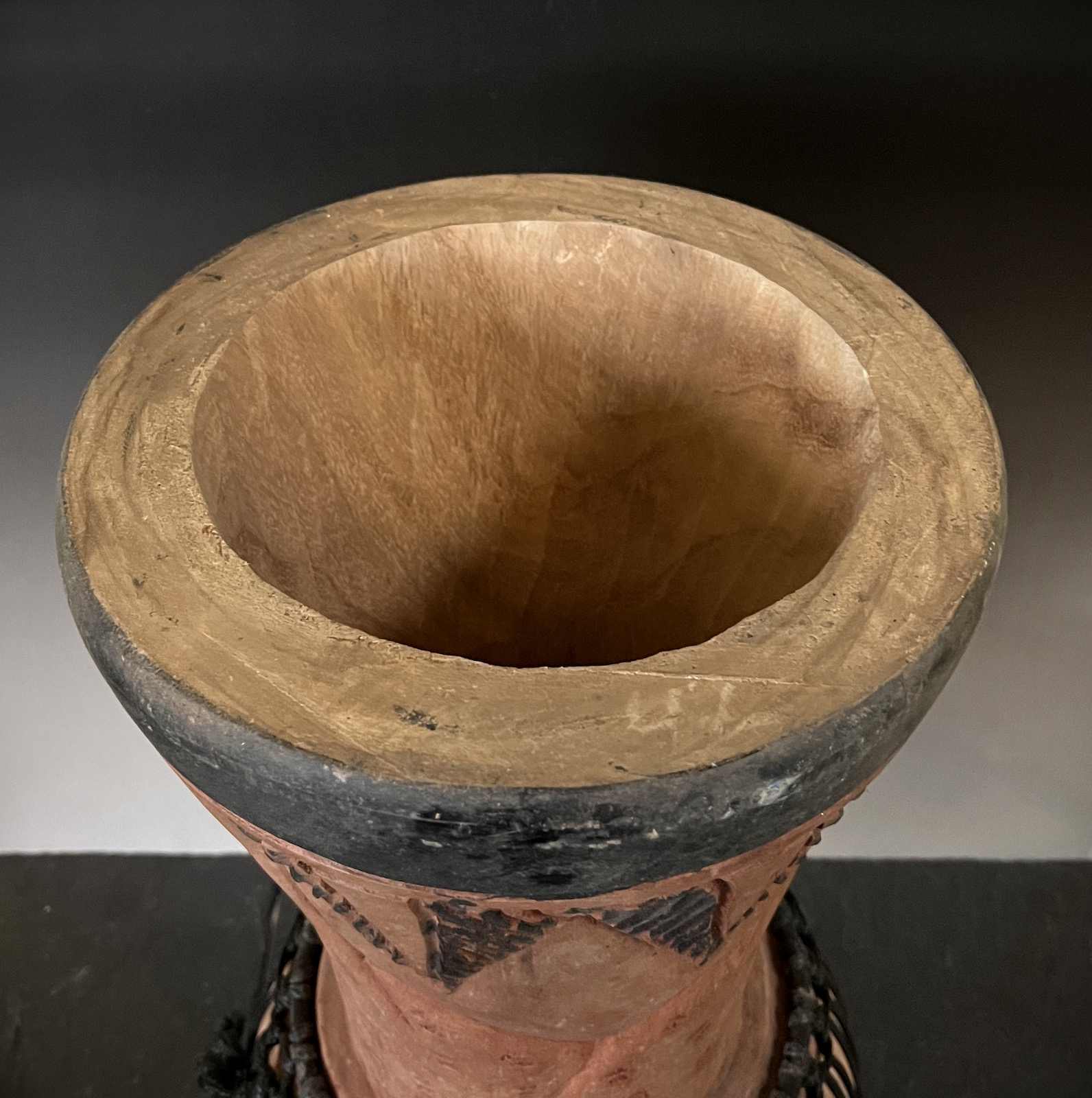 60cm Profi Djembe Trommel Afrika Ghana Ziegenfell Holz handgeschnitzt