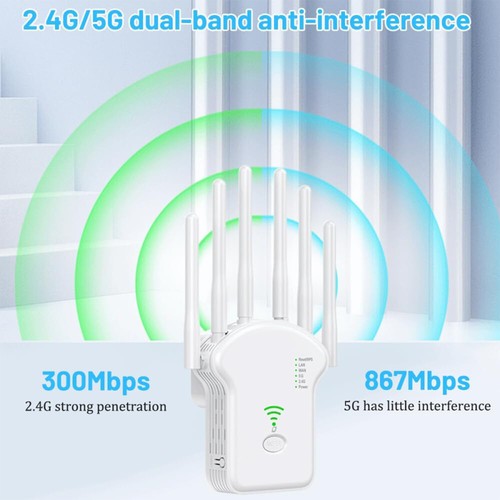 WLAN Repeater Router Range Wifi Verstärker Signal Access Point Booster 1200Mbps - Bild 6 von 65