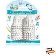 Toss 21pk Disposable Bath Tub Drain Strainers - Hair Catcher Snare for Shower...