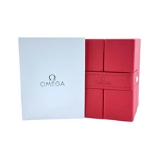 Omega Watch Box Travel Case. Red Omega Travel Case